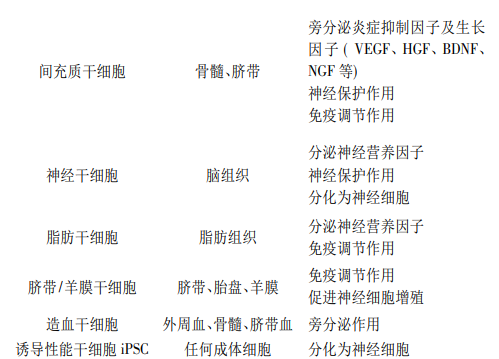 不同細(xì)胞類型干細(xì)胞治療自閉癥的作用機(jī)制
