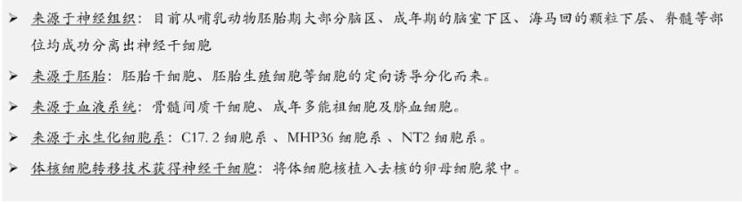 神經(jīng)干細(xì)胞（NSC）的來(lái)源
